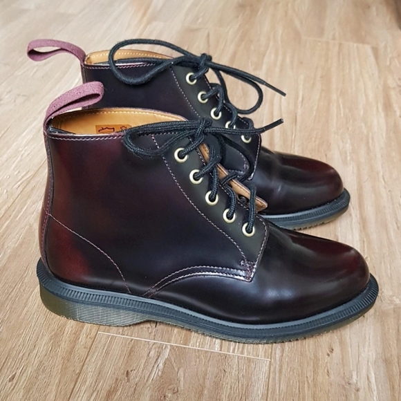 Dr Martens Emmeline Arcadia Cherry Red Boots - Picture 4 of 8